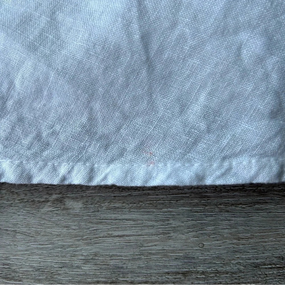 Elissia Pure Linen Studded Accent  White Button Down Shirt Blouse Made in Italy - Picture 16 of 16